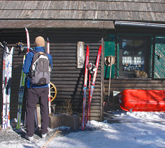 an der Berghütte auf dem Kahleberg